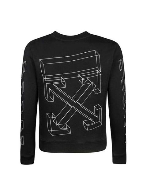 Off-White C O Virgil Abloh 3D Diag Lines Sweater 'Black White' OMBA025E181920021001