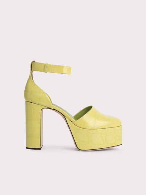 Barb Apple Maxi Croco Embossed Leather