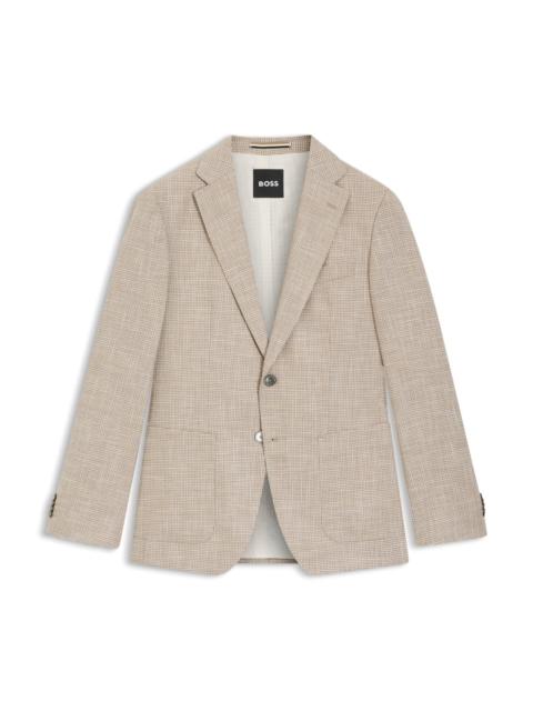 CHECKED REGULAR-FIT JACKET IN COMFORT-STRETCH CLOTH