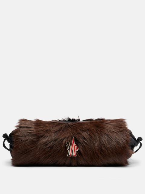 Shearling clutch