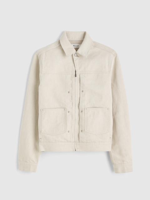 Denim Zip-Front Trucker Jacket