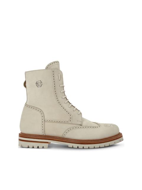 Nubuck leather boots