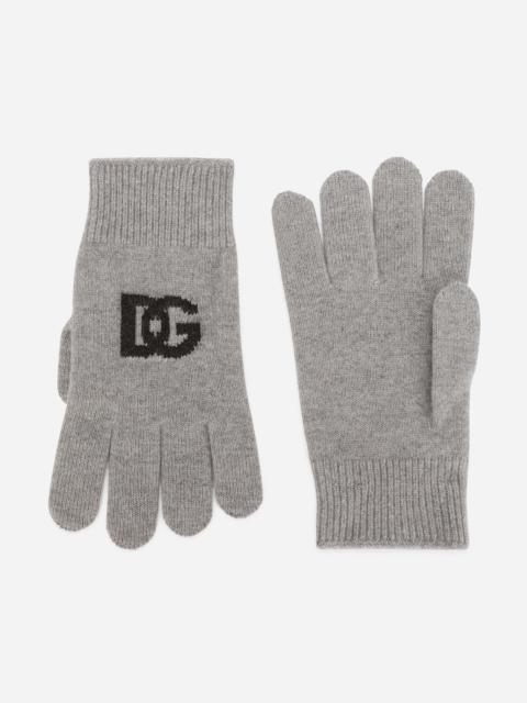 Cashmere gloves with DG logo