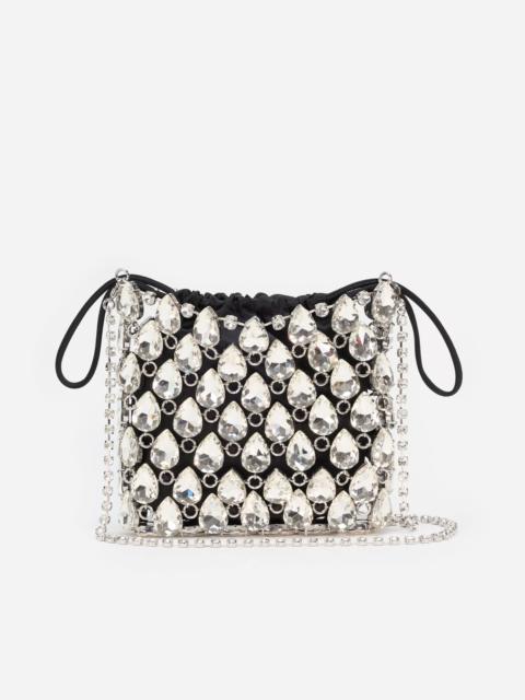 Silver Crystal Chainmail Mini Bag