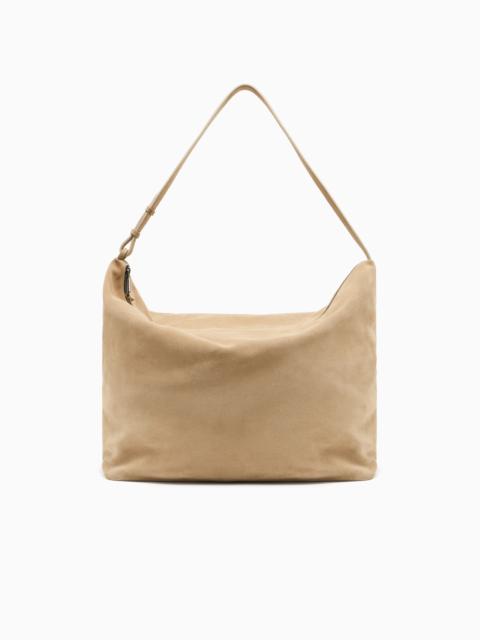 ICON SUEDE OVERSIZED HOBO SHOULDER BAG