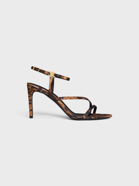 CELINE AVA SANDAL IN LEOPARD PRINTED GROS GRAIN FABRIC