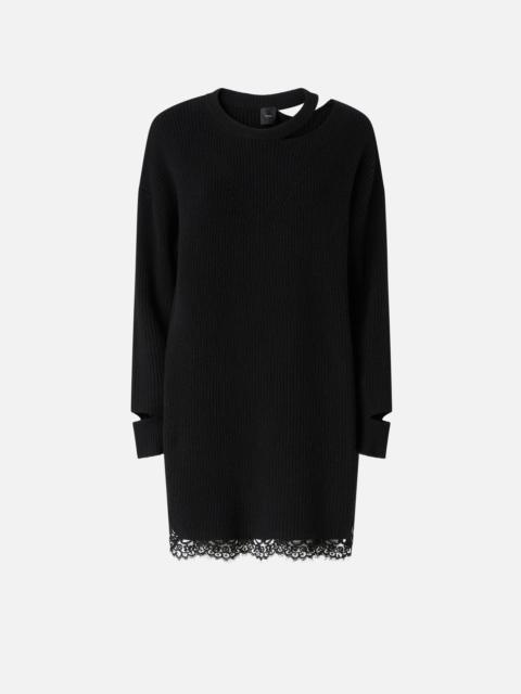 KNIT MINI DRESS WITH LACE