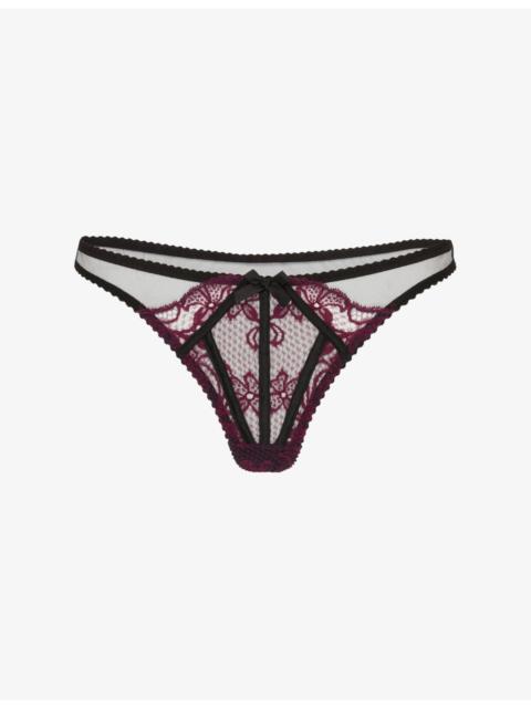 Rozlyn Mesh and Lace Thong