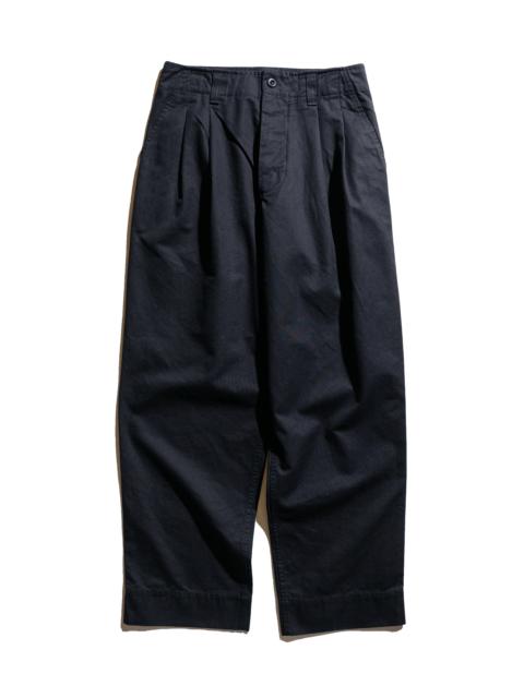 MHL Stitch Pleat Trouser Compact Cotton Canvas Black