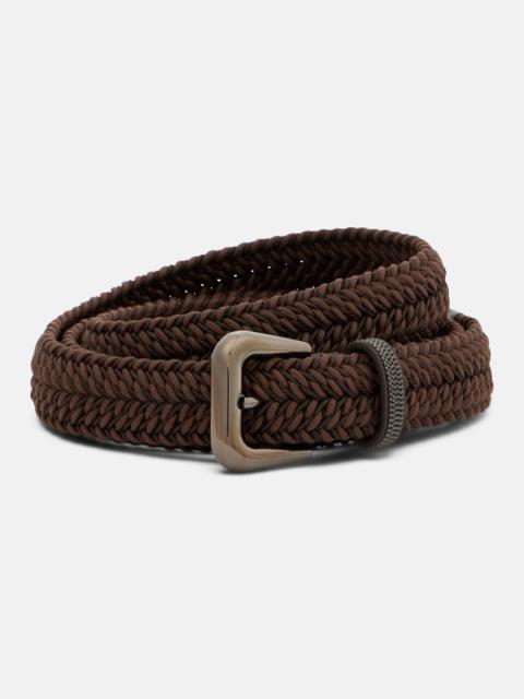 Monili braided leather belt