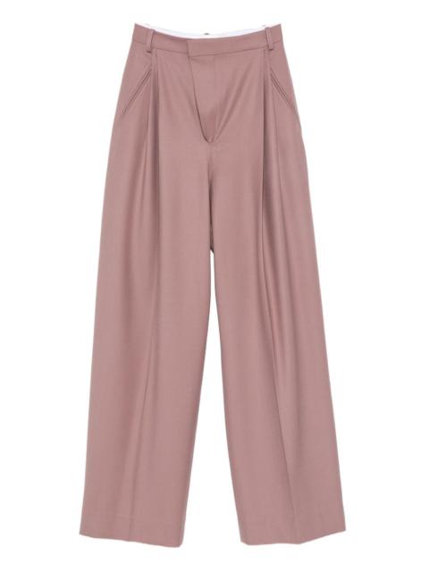 pleated tailored trousers