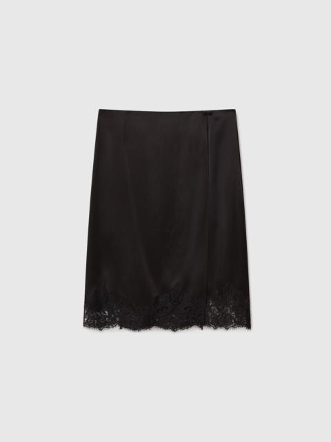 Guipure Lace Trim Skirt