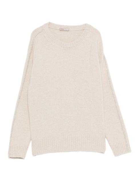 embellished crew-neck sweater