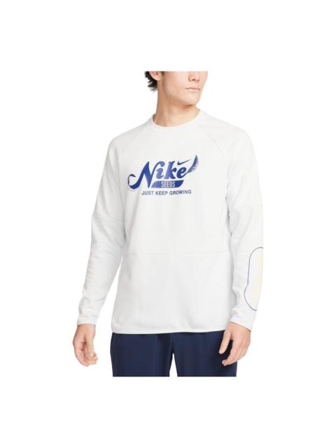 Nike Dri-FIT Fleece Fitness Crewneck Sweatshirt Asia Sizing 'Photon Dust Blue' FN3290-025