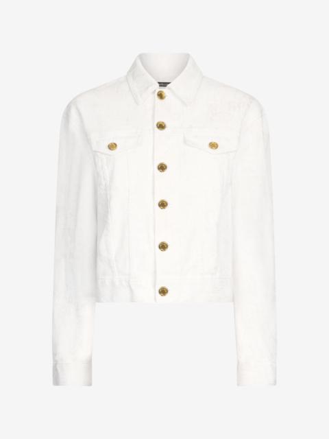 Denim Jacket with Gold Buttons