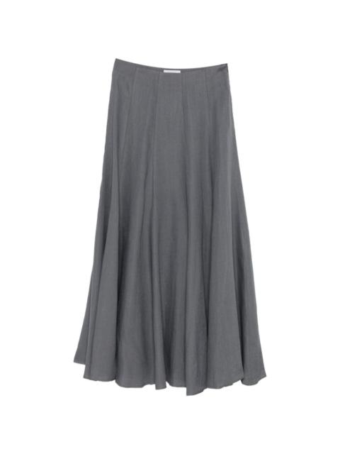 zip-fastening A-line maxi skirt