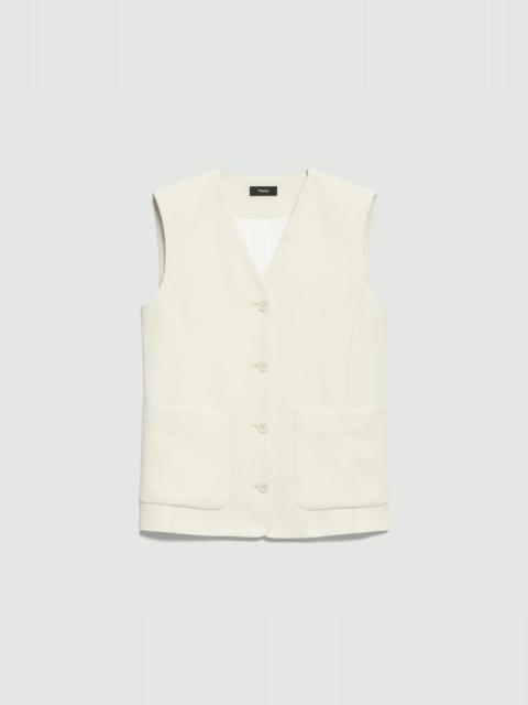 Zig Zag Vest in Satin Crepe