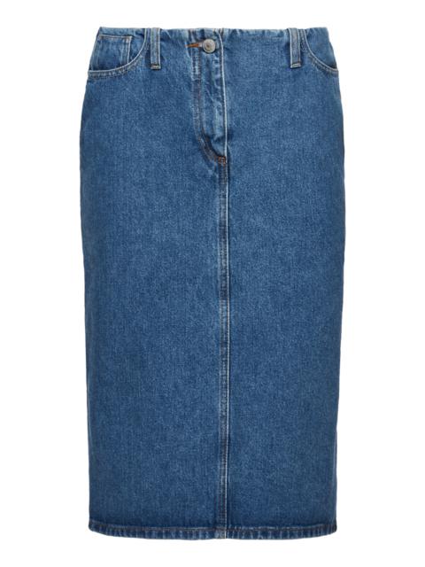 Denim Midi Skirt blue