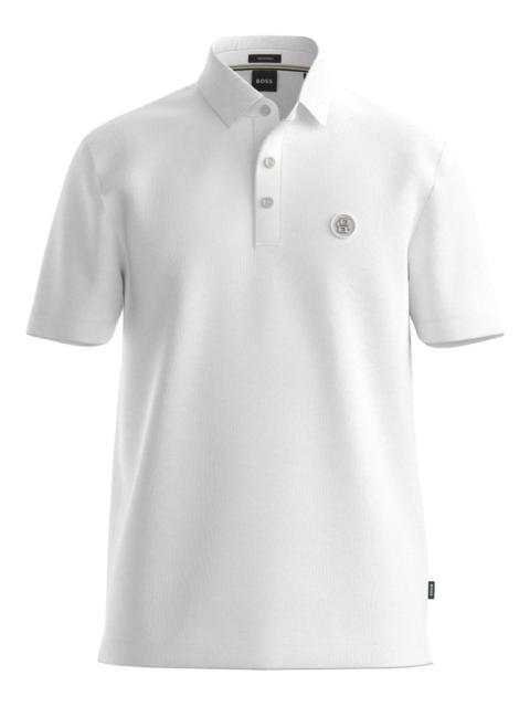 buttoned logo polo shirt