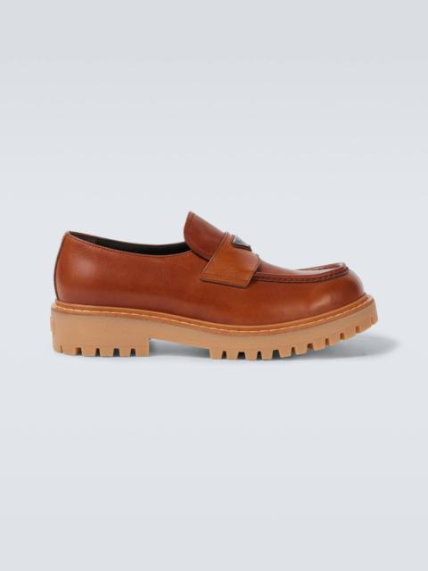 Leather loafers