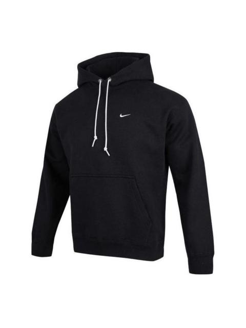 Nike Solo Swoosh Fleece Pullover Hoodie 'Black' DX1356-010