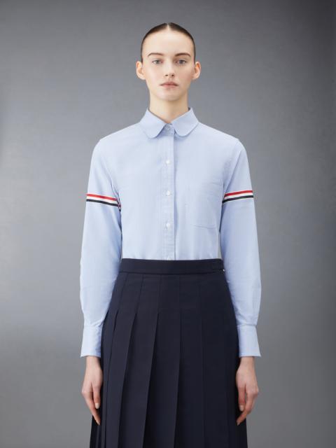 CLASSIC ROUND COLLAR SHIRT W/ RWB GROSGRAIN ARMBANDS IN OXFORD