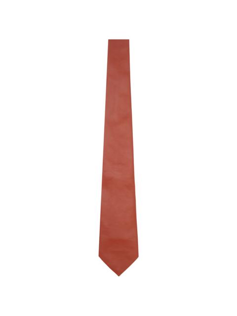 Brown Smooth Lambskin Tie