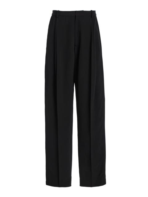 Clementina Tailored Straight-Leg Pants black