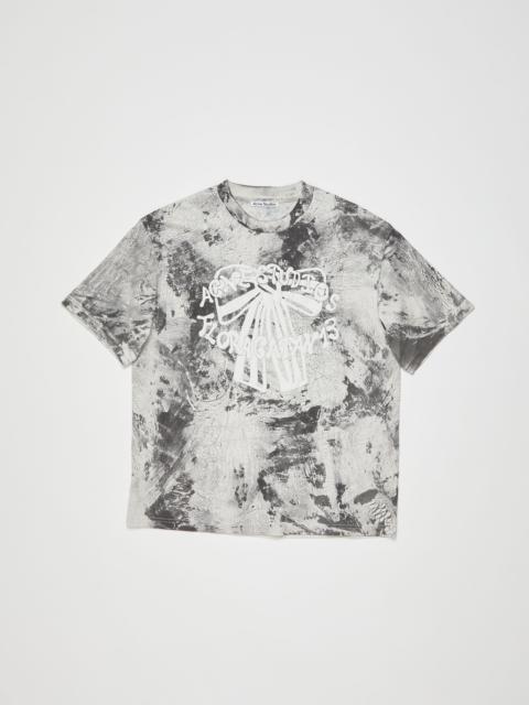 T-shirt plaster print - Faded black