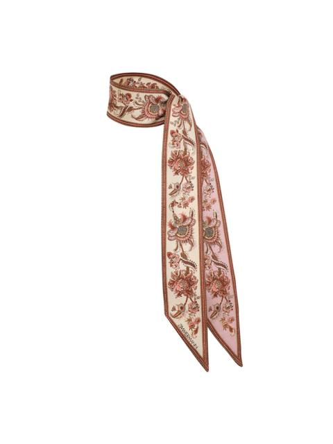 PRINTED SILK RIBBON SCARF