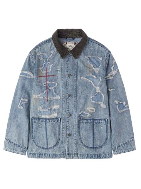 Distressed Fashion Fit Denim Jacket