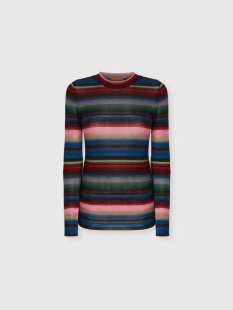 Striped crew neck sweater
