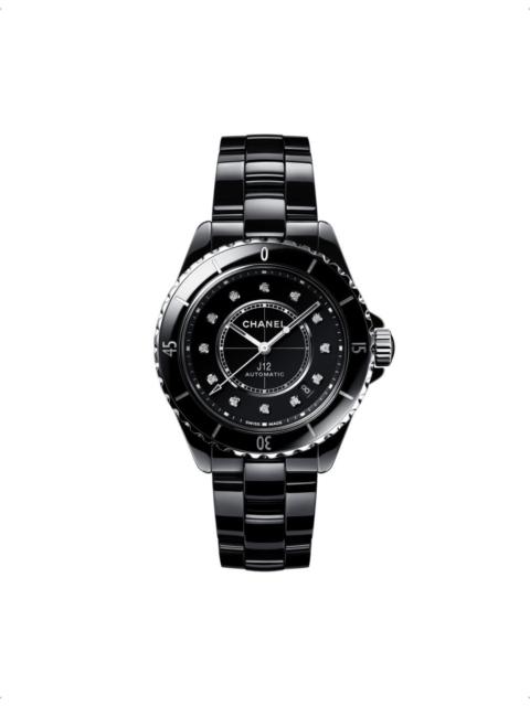H5702 J12 automatic diamond, ceramic and steel watch