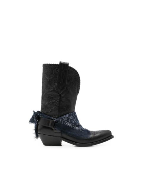 scarf-embellishment boots