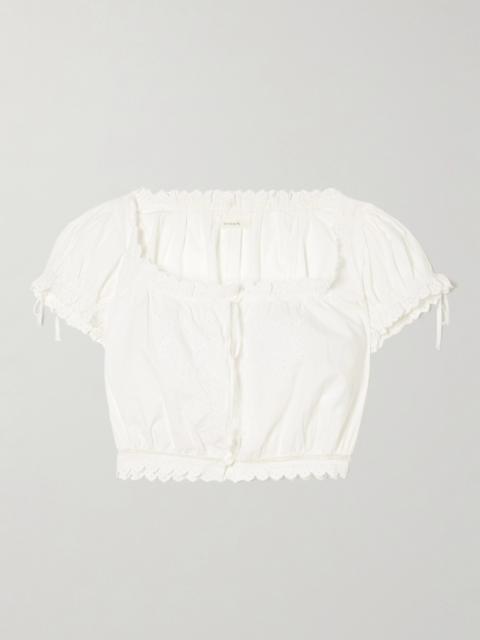 Nera Broderie Anglaise Organic Cotton Blouse