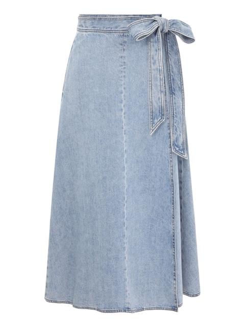 WANDERLUST DENIM WRAP SKIRT