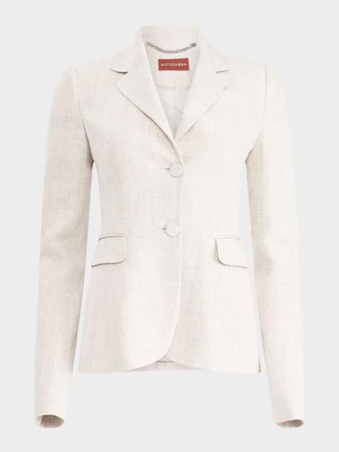 Fenice Slim Linen-Cotton Blazer