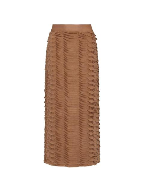 Sylkie ruffled midi skirt