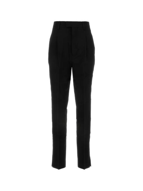 Black wool pant