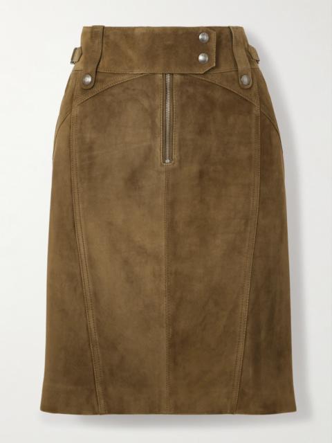 Belted Suede Skirt