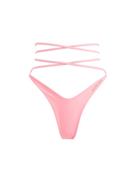Mugler H&M Tie Bikini Bottoms Pink