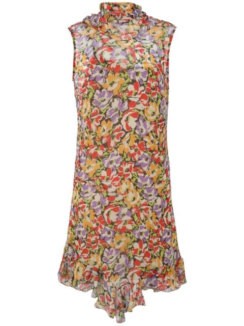 Ultra Floral-print ruffled minidress