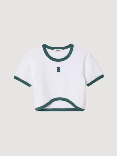 TWO-TONE CROPPED T-SHIRT