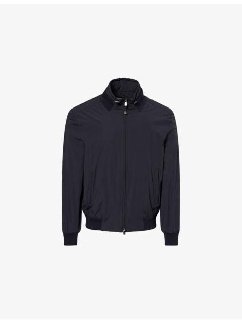 Regular-Fit High-Neck Stretch-Woven Jacket