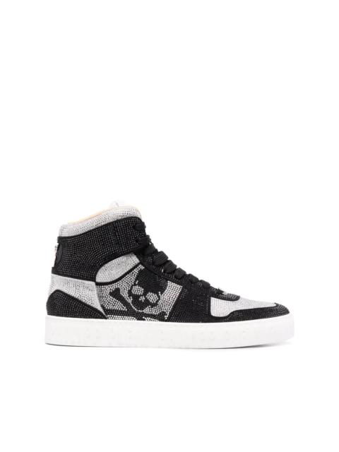 Strass hi-top sneakers