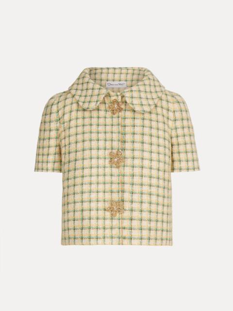 CHECKED TWEED JACKET