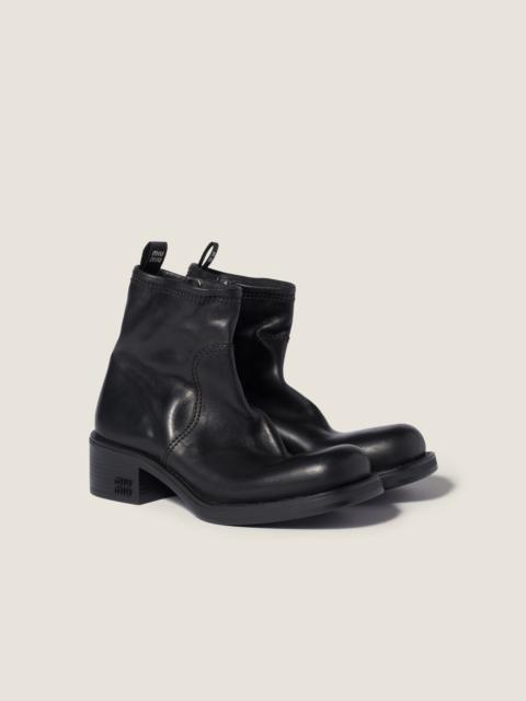 Calf leather booties