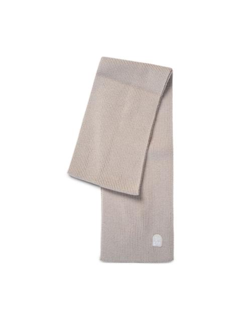 ribbed logo scarf