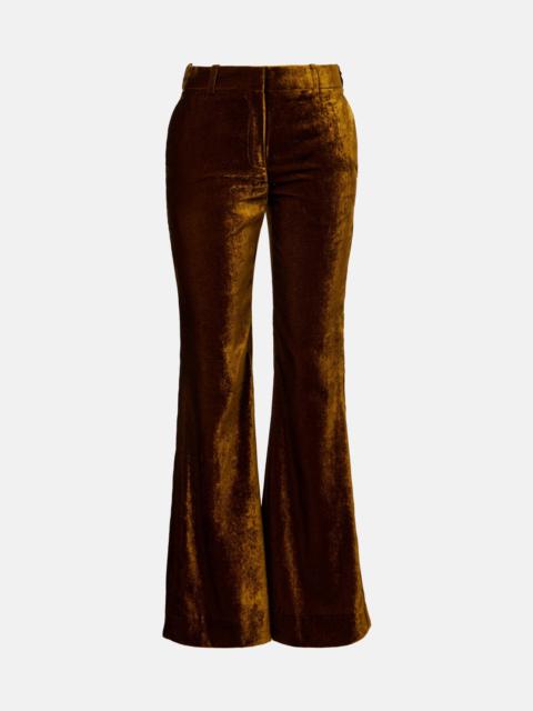Velvet flared pants