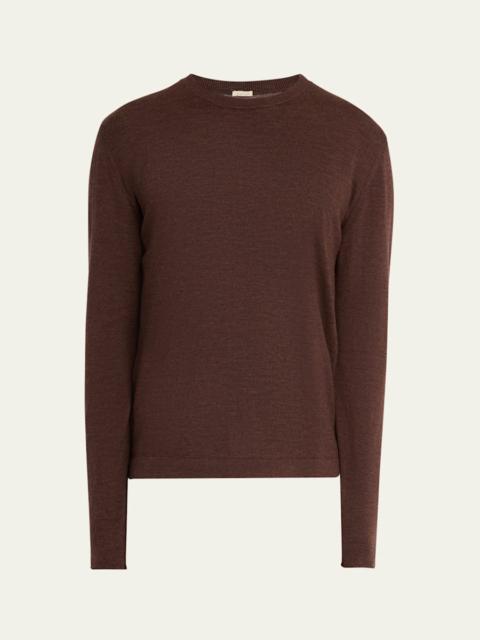 Men's Mouline Wool Crewneck Sweater